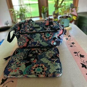 Vera Bradley Blue and Green Travel Bag for Stylish Adventures